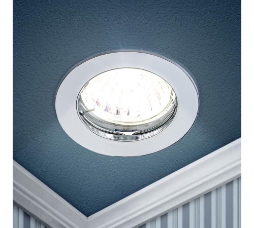 Светильник точечный встраиваемый под лампу KL1 50Вт MR16 сатин никель литой  C0043825  ЭРА