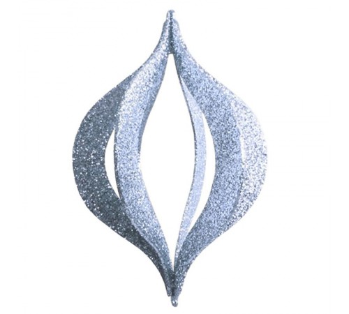 Елочная фигура "Сосулька складная 3D", 51 см, цвет серебряный  502-326  NEON-NIGHT