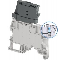 Клемма ZS4-SF-T2 держатель предохранителя 5х20мм 2 тестовых гнезда DIA2  1SNK506411R0000  TE
