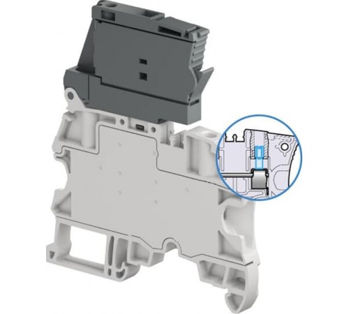 Клемма ZS4-SF-T2 держатель предохранителя 5х20мм 2 тестовых гнезда DIA2  1SNK506411R0000  TE