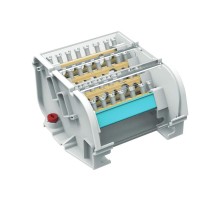 Блок распределительный на DIN рейку 4р 160А, 5х7мм 1х8мм  1х9мм 1х12мм  BD16084  DKC