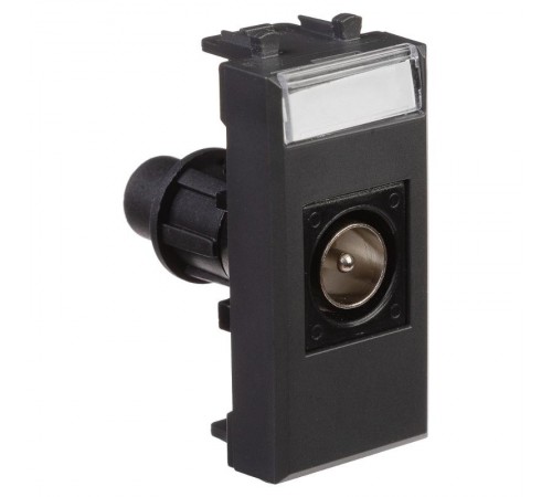 Розетка TV одиночная модульная, "Avanti", "Черный матовый", 1 модуль  4412501  DKC