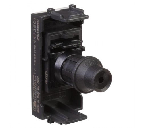 Розетка TV одиночная модульная, "Avanti", "Черный матовый", 1 модуль  4412501  DKC