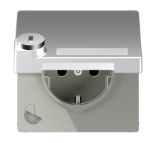 SCHUKO розетка с крышкой и полем для надписи AL1520NAKLSL Jung