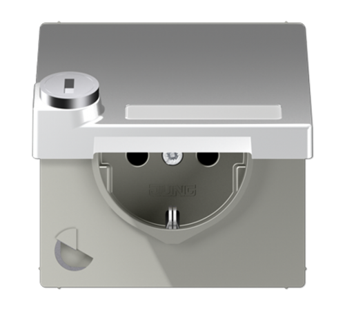 SCHUKO розетка с крышкой и полем для надписи AL1520NAKLSL Jung