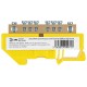 Шина  NO-224-89 PE земля на DIN-изоляторе ШНИ-6х9-8-Д-желтый  Б0062959  ЭРА