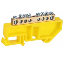 Шина  NO-224-89 PE земля на DIN-изоляторе ШНИ-6х9-8-Д-желтый  Б0062959  ЭРА