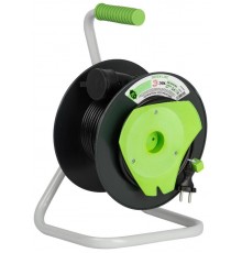 Удлинитель силовой ЭРА GREEN LINE GAZ-2x0.75-20m Greenline на катушке пластик 1 розетка без заземления 20м ПВС 2x0.75мм2   Б0065142  ЭРА