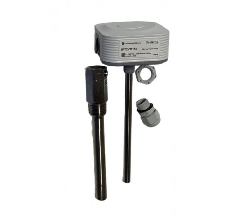 Датчик температуры погружной, 0...+100°С 0...10В RS485/Modbus 150мм ~24В±20%/=15...35В с гильзой 100мм  SPT2VM150  SE