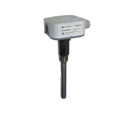 Датчик температуры погружной, 0...+100°С 0...10В RS485/Modbus 150мм ~24В±20%/=15...35В с гильзой 100мм  SPT2VM150  SE