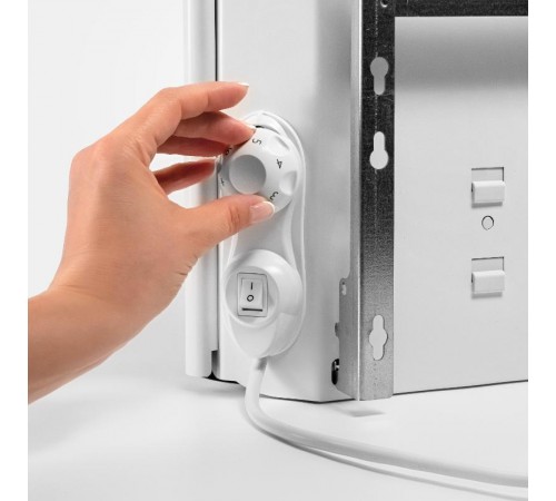 Конвектор с механическим термостатом - Lamken -мощность 1000Вт с вертикальной решеткой и кабелем 1,8м - белый  230504  Legrand