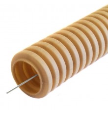 Труба гофрированная ПВХ легкая 350 Н сосна д25 (50 м/уп) с/з   PR01.0050  Промрукав