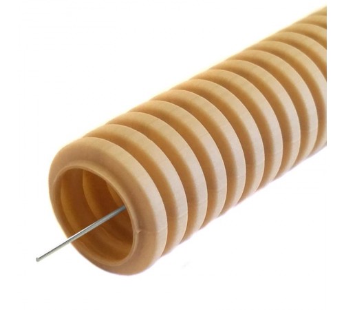 Труба гофрированная ПВХ легкая 350 Н сосна д20 (10 м/уп) с/з   PR01.0049  Промрукав