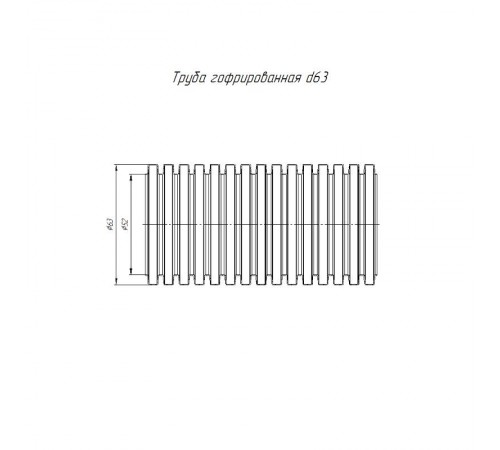 Труба гофрированная ПНД защитная для МПТ (пешель) красная д63/50,6 (15м/360м уп/пал)  PR02.0093  Промрукав