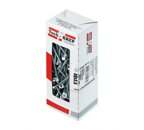 Саморезы универсальные 80х6,0 мм (75 шт) желтые - коробка с окном ( 0,686 кг)  102273  Tech-KREP