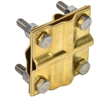 Зажим заземл. крест. пол./прут.-пол./прут. латунь  ZGC13-40-1-16-40  IEK