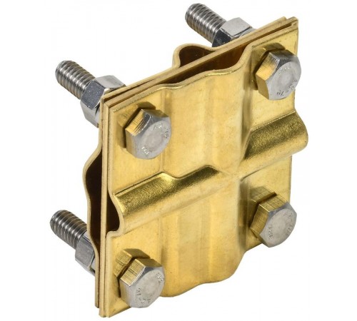 Зажим заземл. крест. пол./прут.-пол./прут. латунь  ZGC13-40-1-16-40  IEK