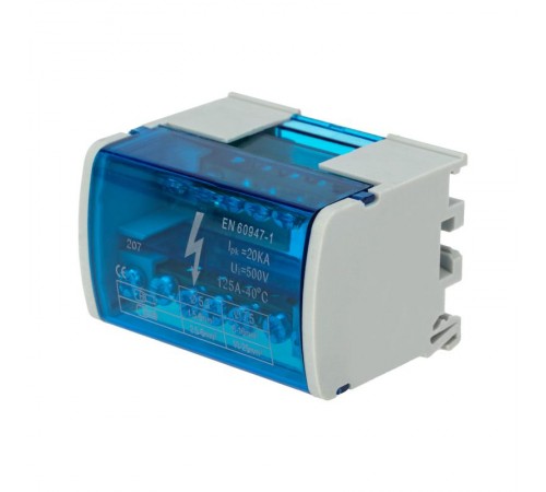 Шина на DIN-рейку в корпусе (кросс-модуль) 2х7  11-2302-7  REXANT