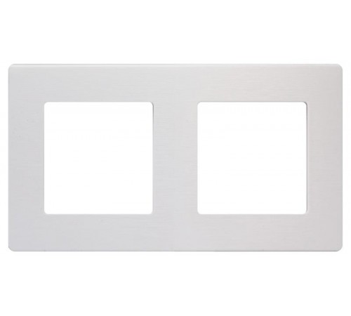 Рамка для розеток и выключателей  Серия 12 12-5102-01М на 2 поста, Сатин, белый матовый  Б0065746  ЭРА