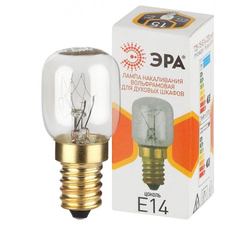 Лампа накаливания  T25 15Вт Е14/E14 230В  для духовых шкафов  Б0066391  ЭРА