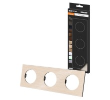 Рамка тройная шампань, алюминий, шлифованный, "Байкал"   SQ1819-0562  TDM