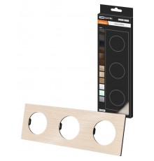 Рамка тройная шампань, алюминий, шлифованный, "Байкал"   SQ1819-0562  TDM