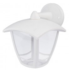 Светильник садово-парковый 4-гранный белый настенный вниз E27 IP44(У1) НБУ 07-40-002 "Дели 2" (8/48)  Б0051196  ЭРА