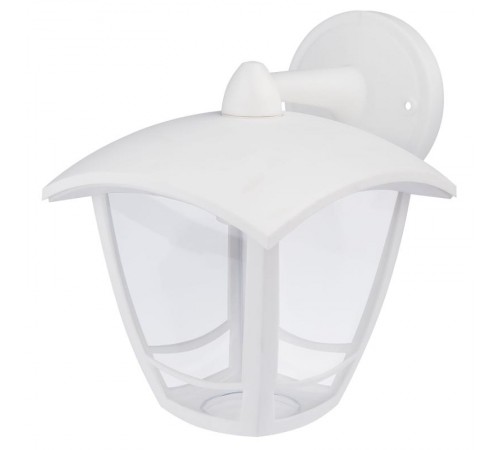 Светильник садово-парковый 4-гранный белый настенный вниз E27 IP44(У1) НБУ 07-40-002 "Дели 2" (8/48)  Б0051196  ЭРА