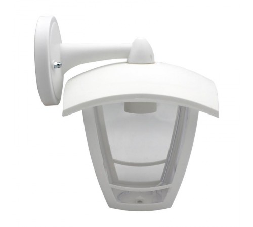 Светильник садово-парковый 4-гранный белый настенный вниз E27 IP44(У1) НБУ 07-40-002 "Дели 2" (8/48)  Б0051196  ЭРА