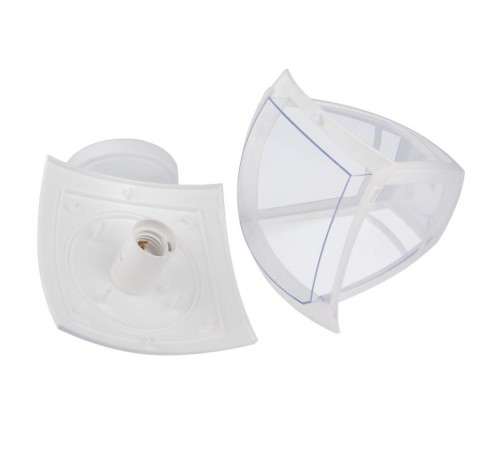 Светильник садово-парковый 4-гранный белый настенный вниз E27 IP44(У1) НБУ 07-40-002 "Дели 2" (8/48)  Б0051196  ЭРА