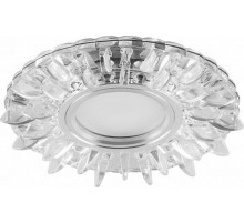 Светильник точечный встраиваемый под лампу, с LED подсветкой CD911 15LED*2835 SMD 4000K, MR16 50W G5.3, прозрачный, хром  28894  FERON