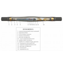 Муфта соединительная 3 ПСТб-10 (150-240) с соединителями  zeta21595  ЗЭТАРУС