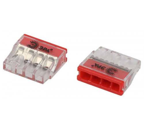 Клемма  NO-225-359 быстрозажимная 2273-204 компактная 4-проводная 0.2-2.5 мм2 (упаковка 40 шт.)  Б0067922  ЭРА