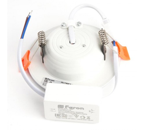 Светильник светодиодный встраиваемый AL1527 5W 4500K белый  41194  Feron