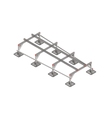 Опорная конструкция для установки оборудования TECHNORAPTOR STEELFOOT 1200х3000 тип 3  KM-TR-STF-SSEI-1200-3000-3  КМ - профиль