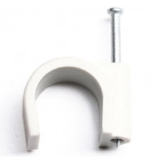 Скоба пластиковая с гвоздем. д.13 - 14мм  51900  DKC