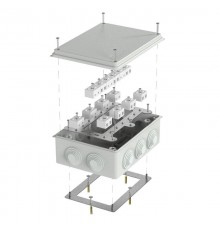 Коробка огнестойкая для о/п 40-0320-FR10.0-28 Е15-Е120 RAL7035 200х150х75 (5 шт/кор) серая  40-0320-7035-FR10.0-28  Промрукав