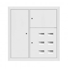 Щит этажный 6 кв. RAL9003 со слаботочным отсеком слева (1000х950х150)  mb29-v-6z-ral9003  EKF