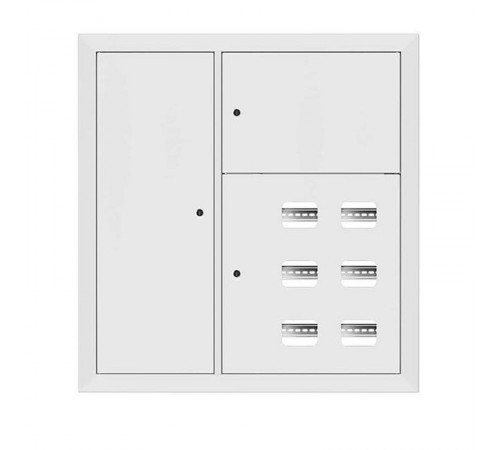 Щит этажный 6 кв. RAL9003 со слаботочным отсеком слева (1000х950х150)  mb29-v-6z-ral9003  EKF