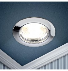 Светильник встраиваемый литой под лампу KL1 CH /1 MR16,12V, 50W хром (100/2100)  Б0048967  ЭРА