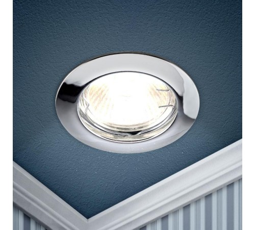 Светильник встраиваемый литой под лампу KL1 CH /1 MR16,12V, 50W хром (100/2100)  Б0048967  ЭРА