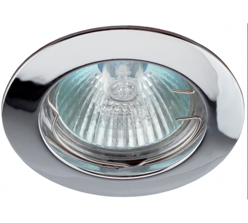Светильник встраиваемый литой под лампу KL1 CH /1 MR16,12V, 50W хром (100/2100)  Б0048967  ЭРА