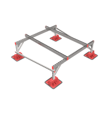 Опорная конструкция для установки оборудования TECHNORAPTOR LIGHTFOOT 1500х1500 тип 2  KM-TR-LTF-SSEI-1500-1500-2  КМ - профиль