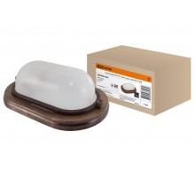 Светильник пылевлагозащищенный под лампу для ЖКХ НПБ1201 венге овал 100Вт IP54  SQ0303-0429  TDM