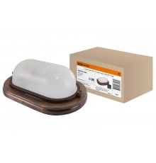 Светильник пылевлагозащищенный под лампу для ЖКХ НПБ1201 венге овал 100Вт IP54  SQ0303-0429  TDM