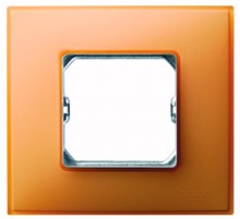 Simon 27 Рамка декоративная, 3 поста, (+суппорт), S27 Neos, Матовый, оранжевый  27773-64  Simon