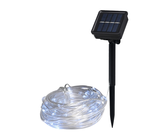 Светильник садовый на солнечной батарее  SLR-G06-100W дюралайт, белый., 100 LED  .5060098  ФАZА