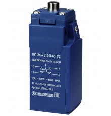 ВП 24-2510П-65 У2, толкатель, 1з+1р, инерционный, 20 мм, без сальника, 3А, IP65, выключатель путевой (ЭТ)  ET004682  Электротехник