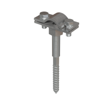 Держатель для прутка D6-10 мм вкручиваемый со шпилькой М8 L80 мм TD  DPV-SM8-80-D6-10 TD  КМ - профиль