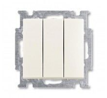 ABB Basic 55 Шале (белый) Выключатель 3-клавишный, 16А  1012-0-2183   2CKA001012A2183  ABB